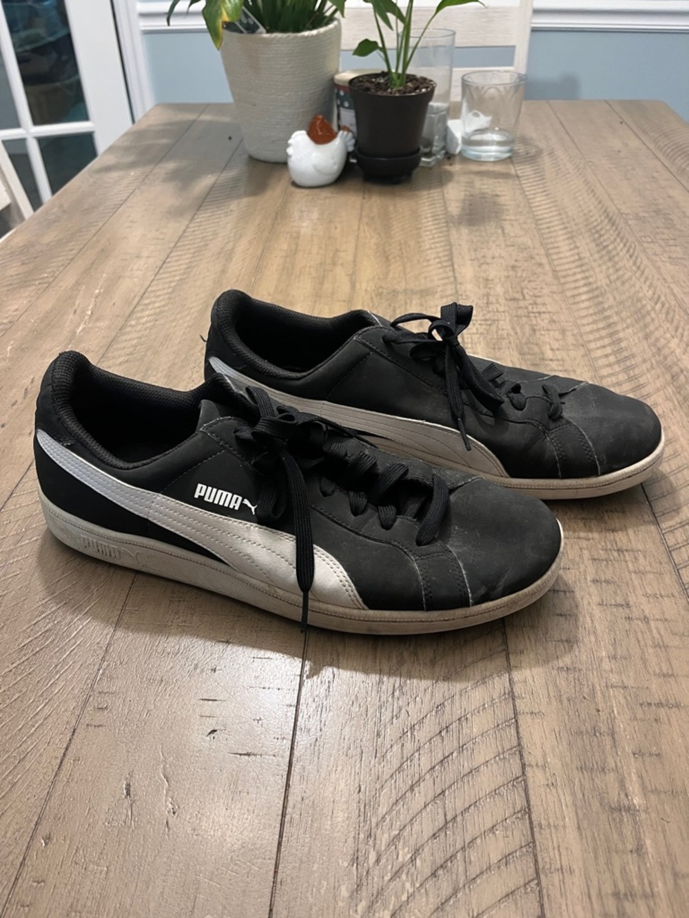 Puma Black and White Low-Top Sneaker